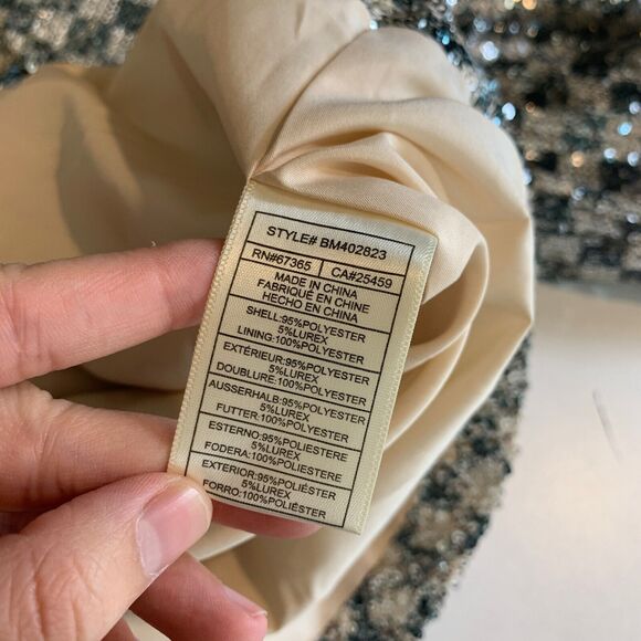 Steve Madden Jacket Womens XS Extra Large Andee Checkered Sequined Shacket - Picture 14 of 16